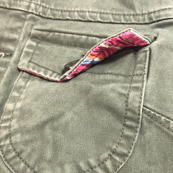 Tommy Hilfiger Army Green Short Military Utility Jacket Size 8P - Picture 8 of 16